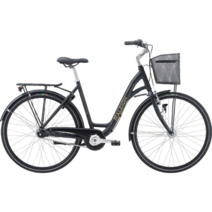 Raleigh Shopping Alu Dame Nexus 7g fodbremse dynamoforlygte 52cm mat sort m. gul